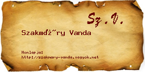 Szakmáry Vanda névjegykártya